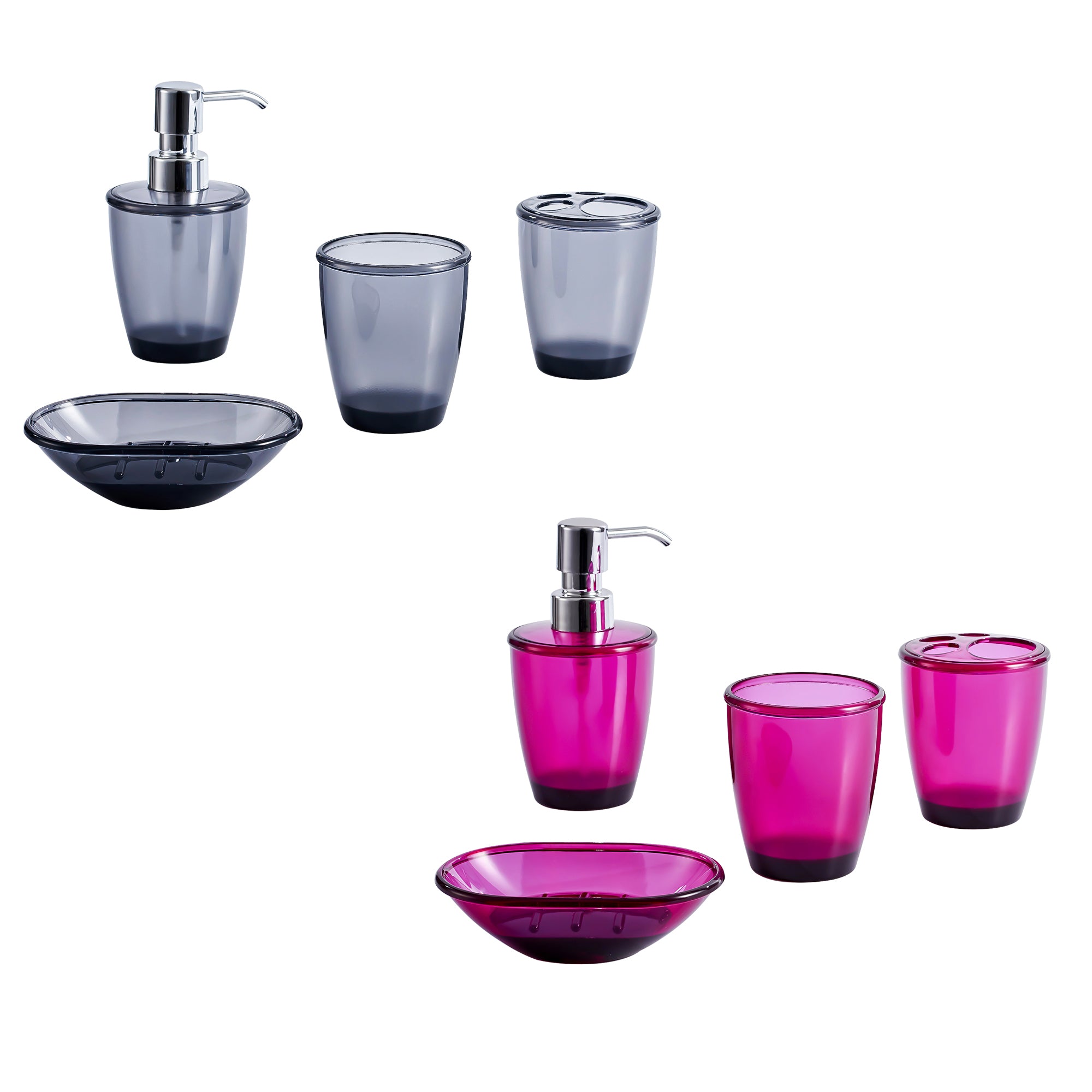 4 Pc Bathroom Accessory Set - Acrylic