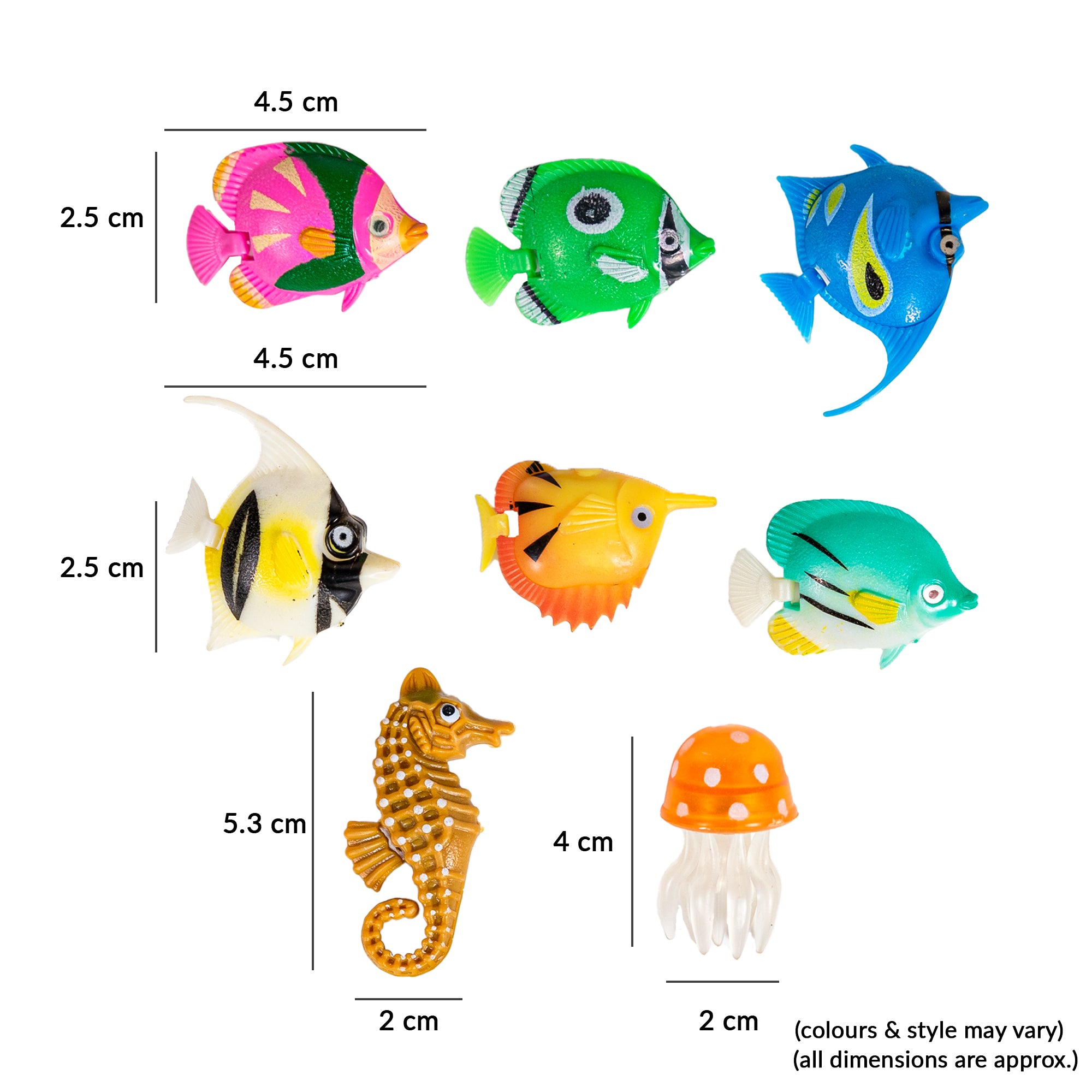 Set of 8 Bubble Fish