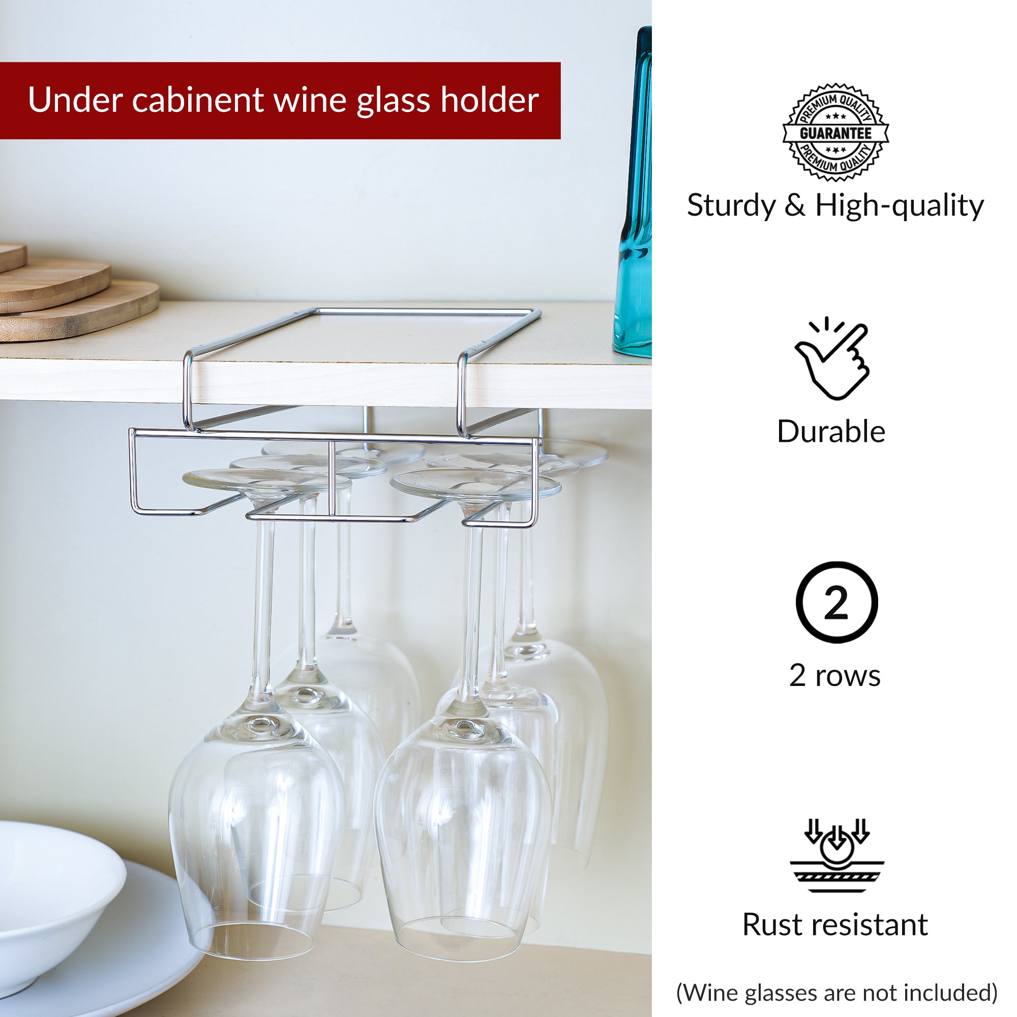 Under Cabinet Wine Glass Holder