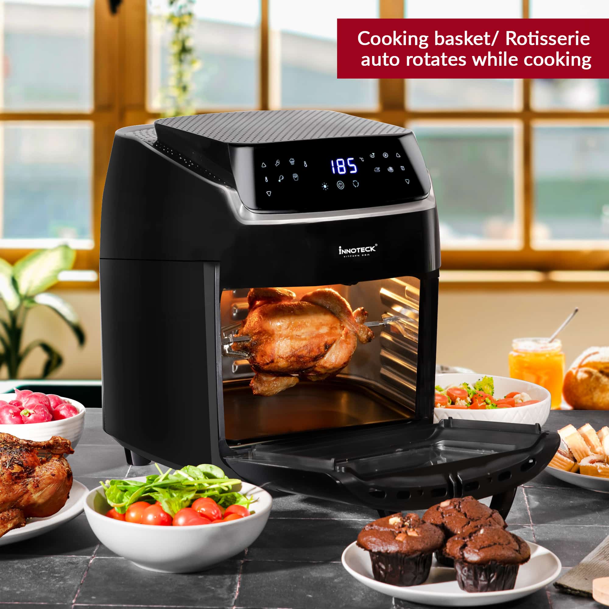 Electric Air on sale Fryer Oven Cooker with Temperature Control, Non-Stick Fry Basket