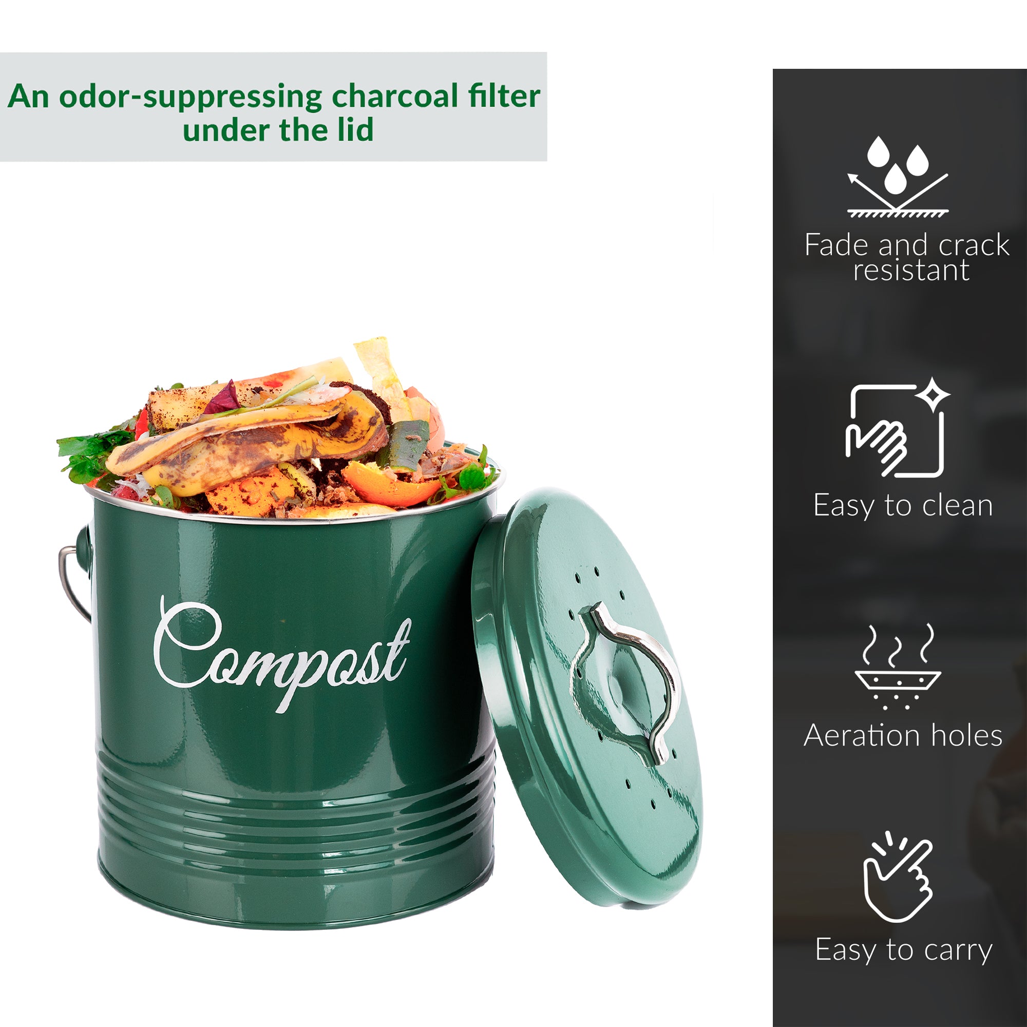 3.6L Kitchen Compost Bucket