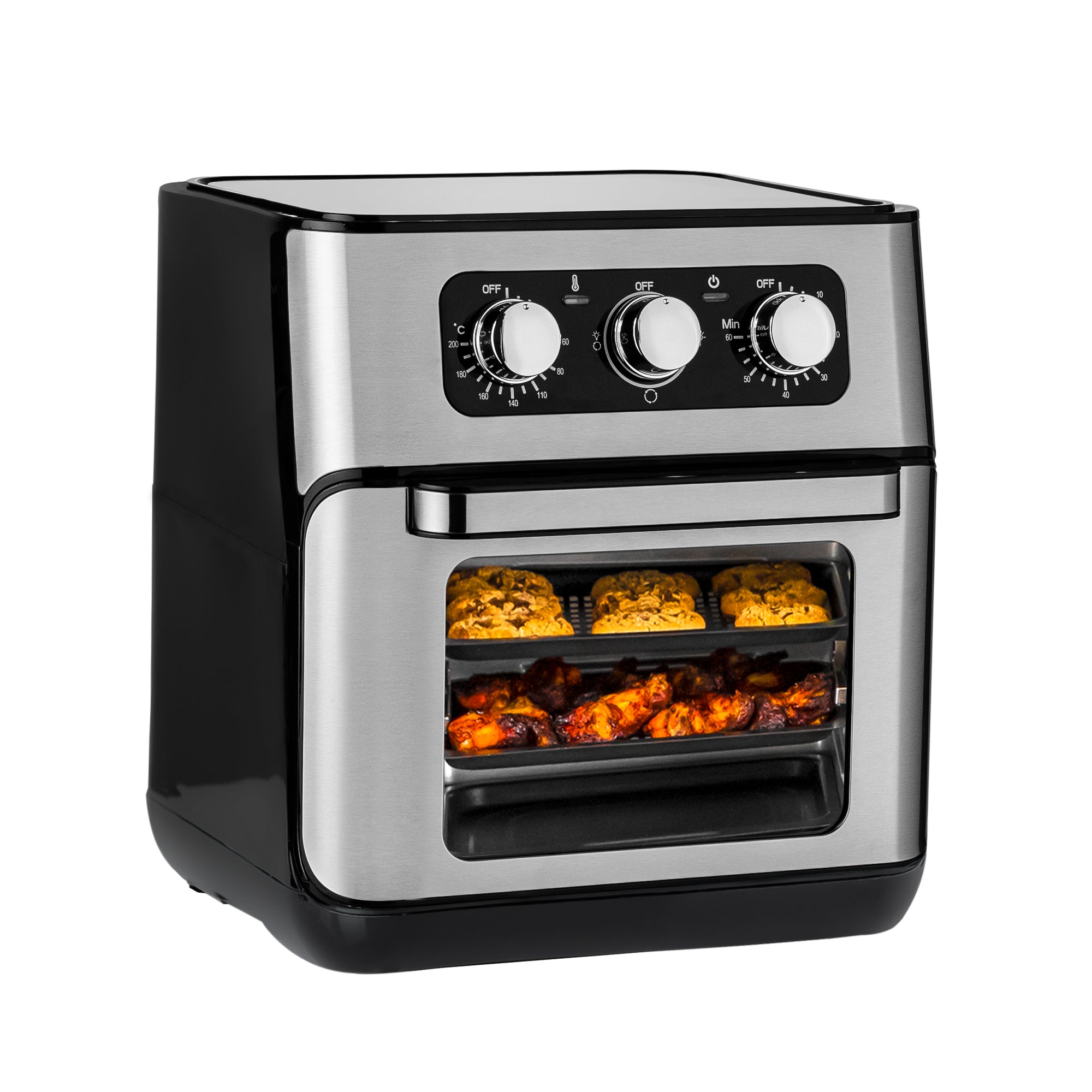 12L Manual Air Fryer Oven with Rotisserie and Dehydrator