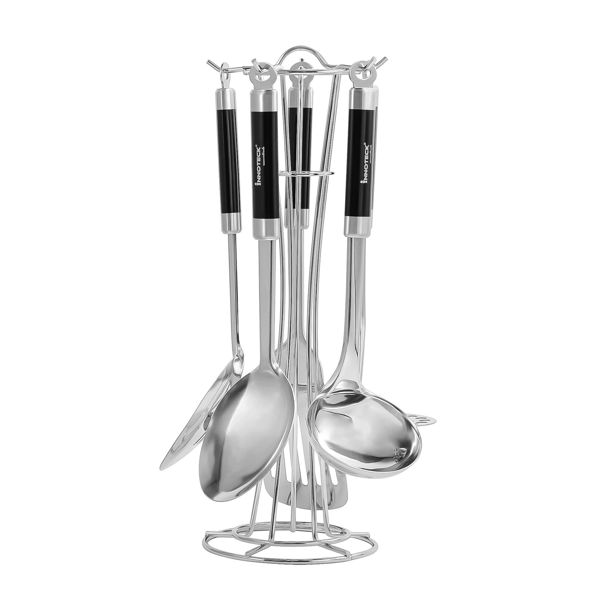 5 Pc Kitchen Utensil Set with Wire Stand