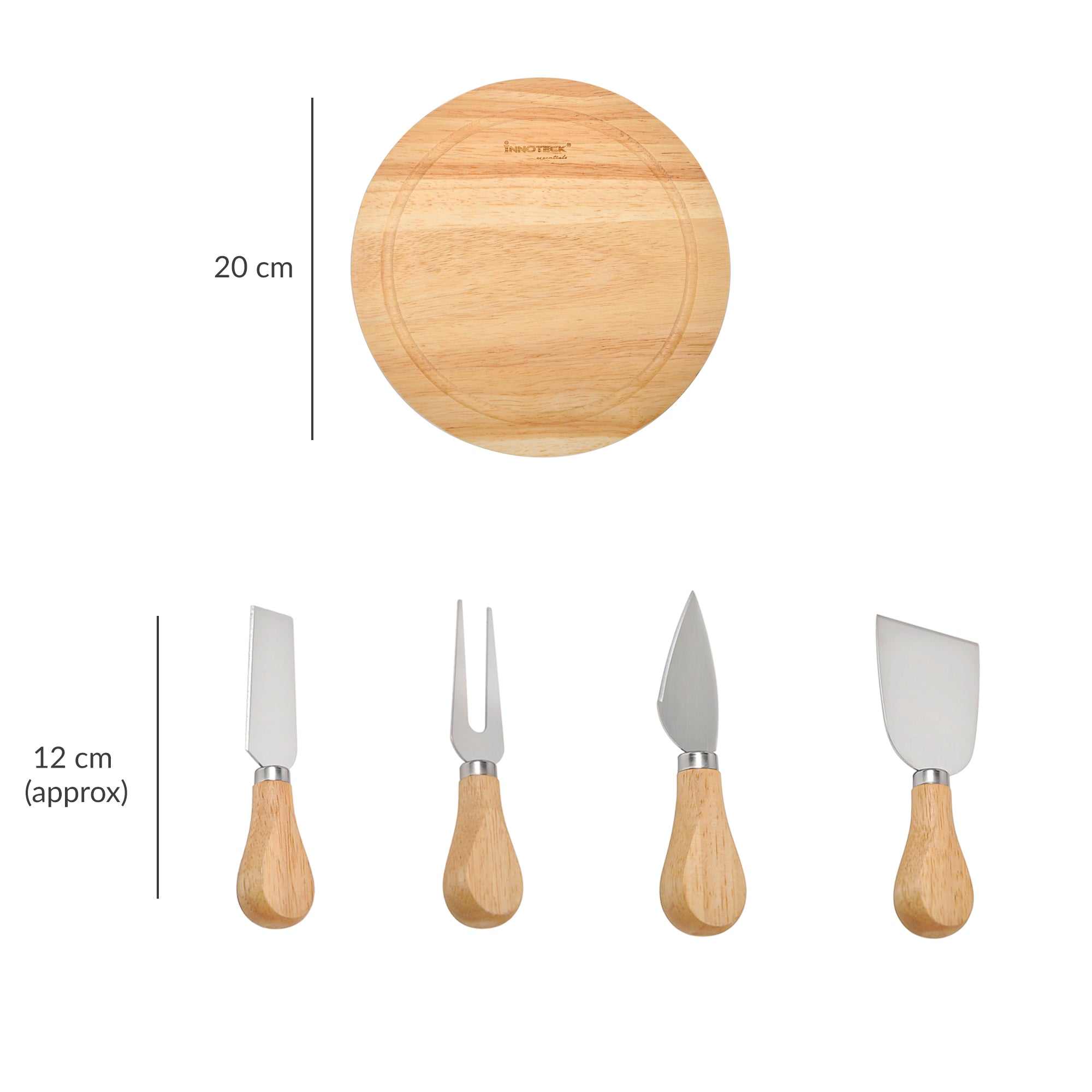 Cheese Board Set with 4 Knives