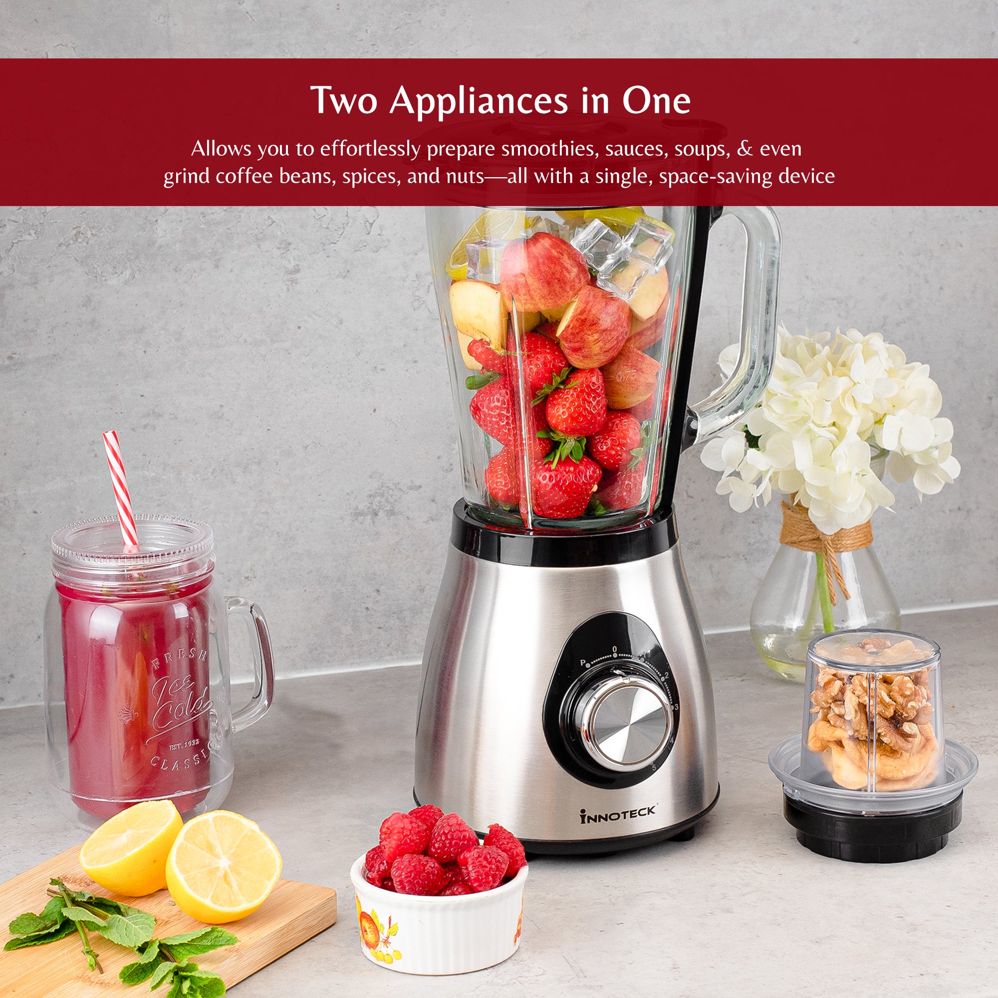 1.5L Speed Blender and Grinder Set