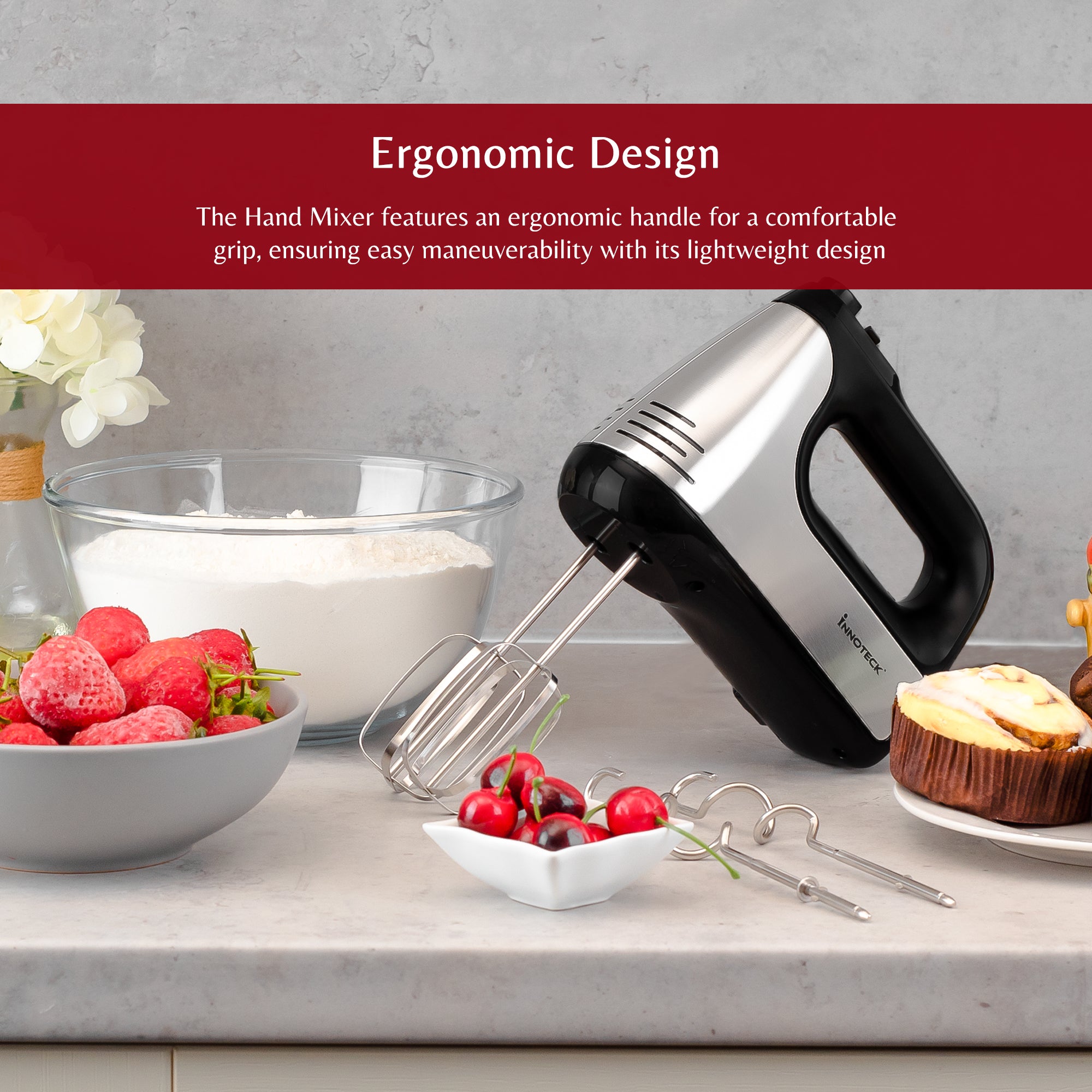 Hand Mixer with 5 Speed and Turbo Function