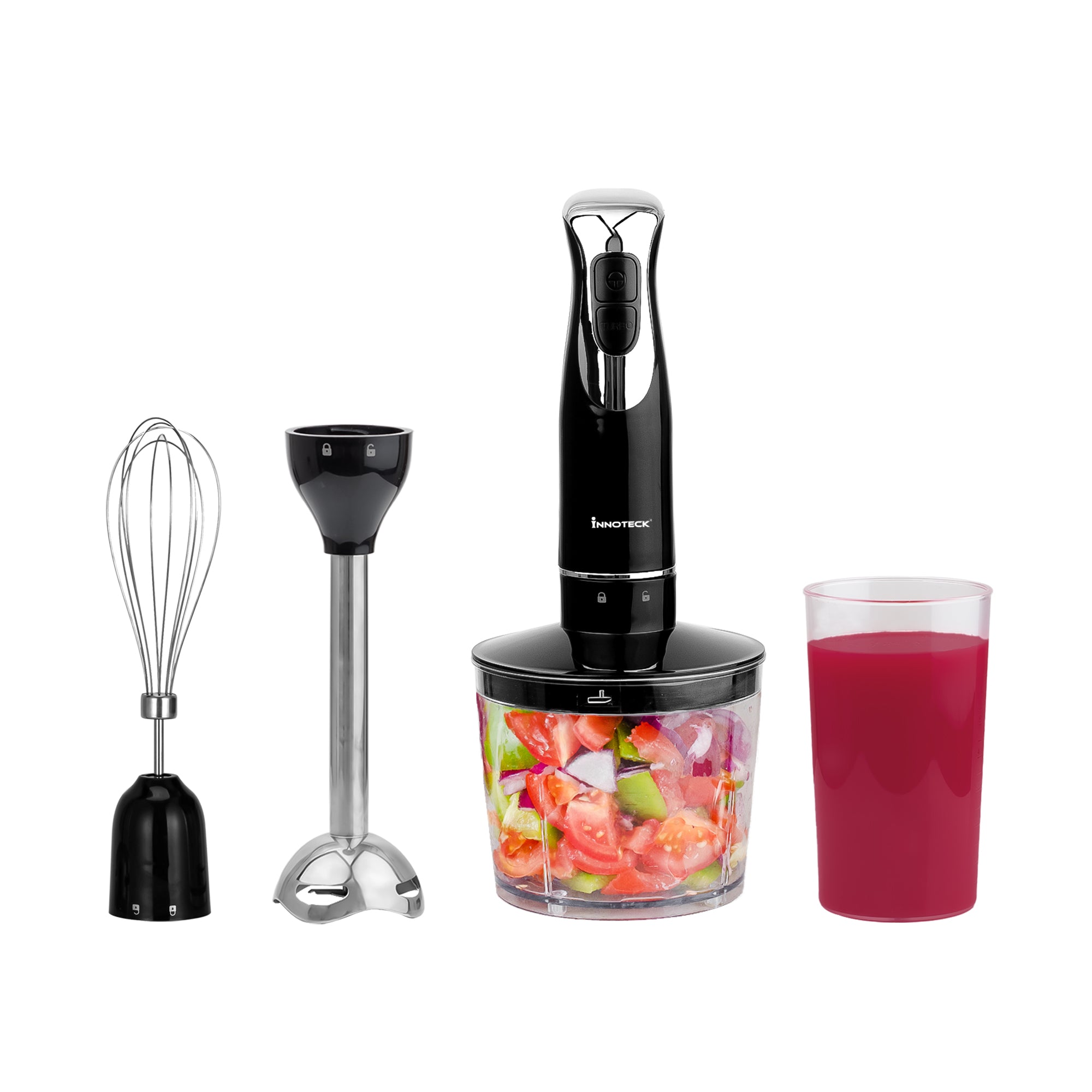 Hand Blender with Chopping Bowl, Whisk & Measuring Cup